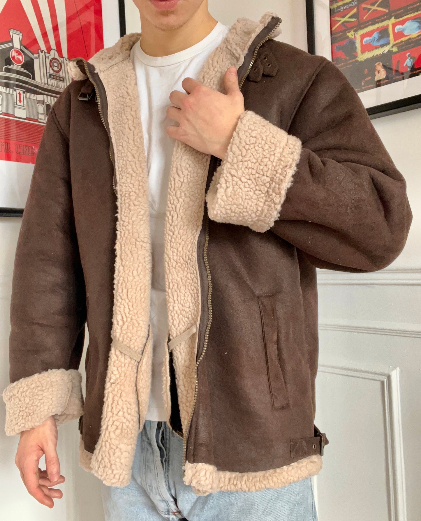 Chaqueta aviador vintage 80s oversize Talla M