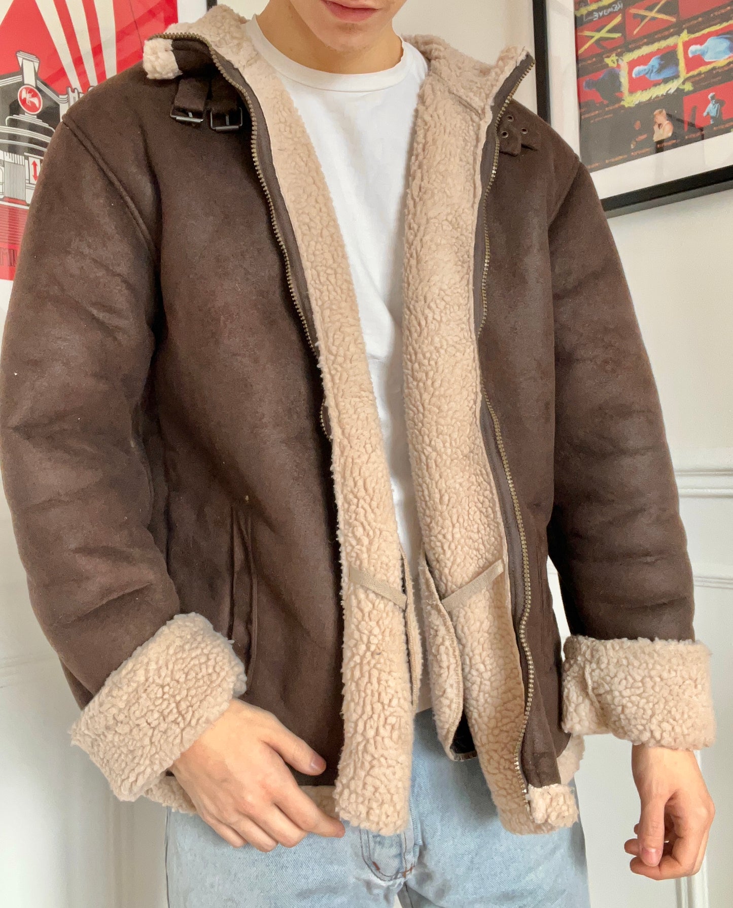 Chaqueta aviador vintage 80s oversize Talla M