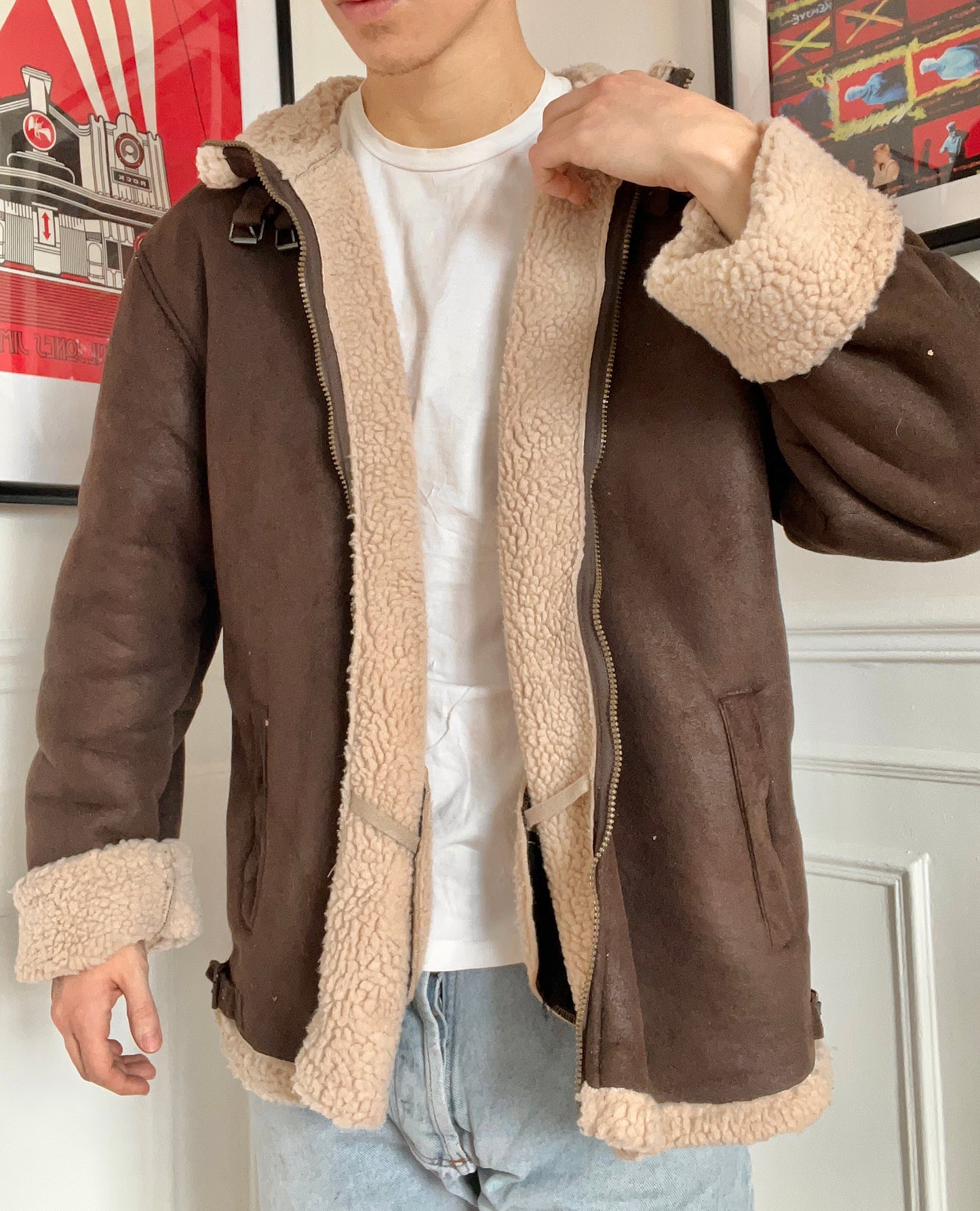 Chaqueta aviador vintage 80s oversize Talla M