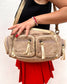Borsa a mano in pelle vintage anni '80