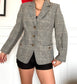 Americana Vintage 80s cuadros Talla M