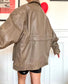 Giacca oversize in pelle vintage anni '80 Taglia M