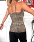 Top Vintage 80s estampado leopardo Talla S
