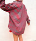 Chemisier à carreaux oversize vintage 80s Taille L