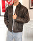 Giacca oversize in pelle vintage anni '80 Taglia L
