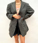 Americana Vintage 80s oversize cuadros Talla XL