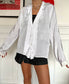 Blusa oversize in raso vintage anni '80 taglia M