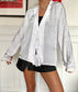 Blusa oversize in raso vintage anni '80 taglia M