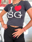 T-shirt vintage anni '80 “I Love” taglia XS