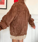 Oversized vintage suede jacket 80s Size L