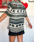 Vintage 80s patterned blouse