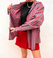 Chemisier à carreaux oversize vintage 80s Taille L