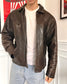 Giacca oversize in pelle vintage anni '80 Taglia L