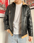 Giacca oversize in pelle vintage anni '80 taglia M