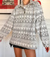 Maglione oversize con fantasie vintage anni '80 Taglia L