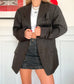 Blazer uni oversize vintage 80s Taille L