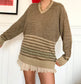 Jersey Vintage 80s oversize cuello pico Talla L