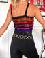 Top con motivi paillettes vintage anni '80 Taglia XS/S