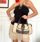 Borsa a mano in pelle vintage anni '80