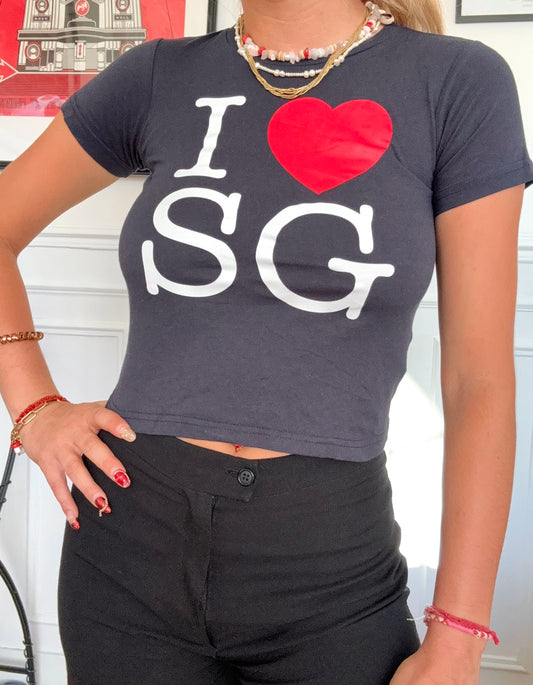 T-shirt vintage anni '80 “I Love” taglia XS