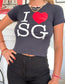 T-shirt vintage anni '80 “I Love” taglia XS