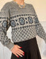 Vintage 80s oversized patterned sweater Size M