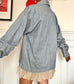Blusa oversize con cremallera vintage años 80 Talla L