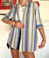 Blusa oversize con righe vintage anni '80 Taglia L