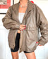 Giacca oversize in pelle vintage anni '80 Taglia M