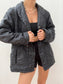 Giacca trapuntata oversize vintage anni '80 Taglia M