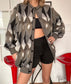 Vintage 80s oversized patterned cardigan Size M