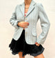 Blazer a righe oversize vintage anni '80 Taglia M