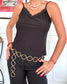 Top liso con detalles vintage años 80 Talla S