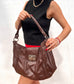Sac à main en cuir vintage 80s