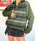 Maglione oversize a righe vintage anni '80 Taglia L