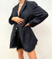 Blazer a righe oversize vintage anni '80 Taglia XL