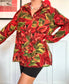 Blusa fantasia vintage anni '80 Taglia L