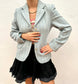 Blazer a righe oversize vintage anni '80 Taglia M