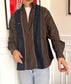 Camicia a righe oversize vintage anni '80 Taglia L