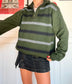 Maglione oversize a righe vintage anni '80 Taglia L