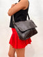 Vintage 80s leather handbag