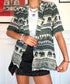 Vintage 80s patterned blouse