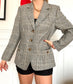 Americana Vintage 80s cuadros Talla M
