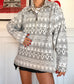 Maglione oversize con fantasie vintage anni '80 Taglia L
