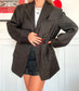 Blazer uni oversize vintage 80s Taille L
