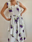 80s Vintage Patterned Dress Size S